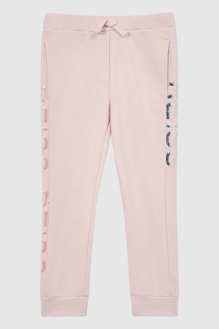 Reiss Soft Pink Maria Junior Sequin Joggers - Image 2 of 6