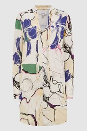 Reiss Ivory Margarite Printed Shift Dress - Image 2 of 5