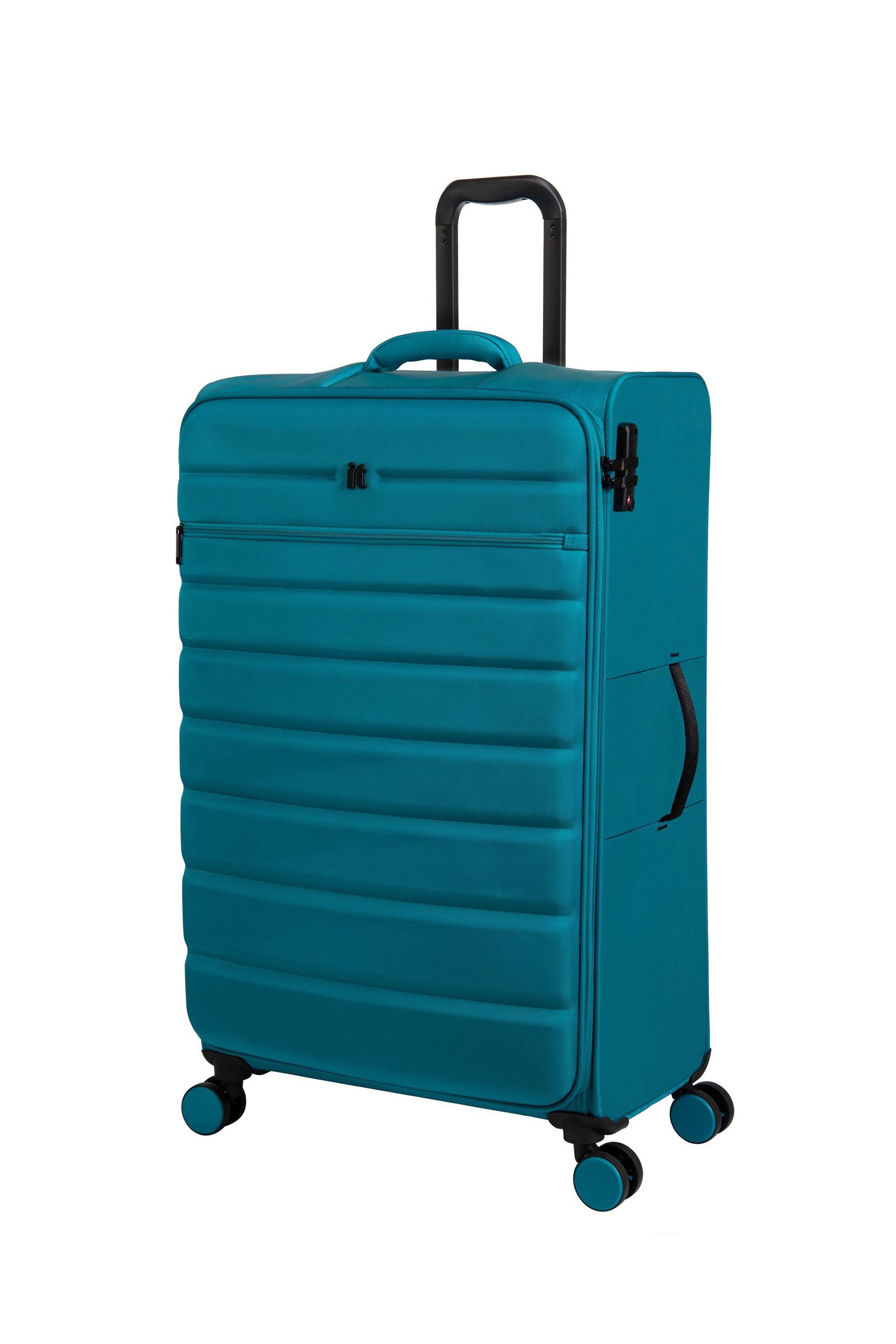Buy IT Luggage Large Teal Green Census Softside Suitcase from the Next UK online shop