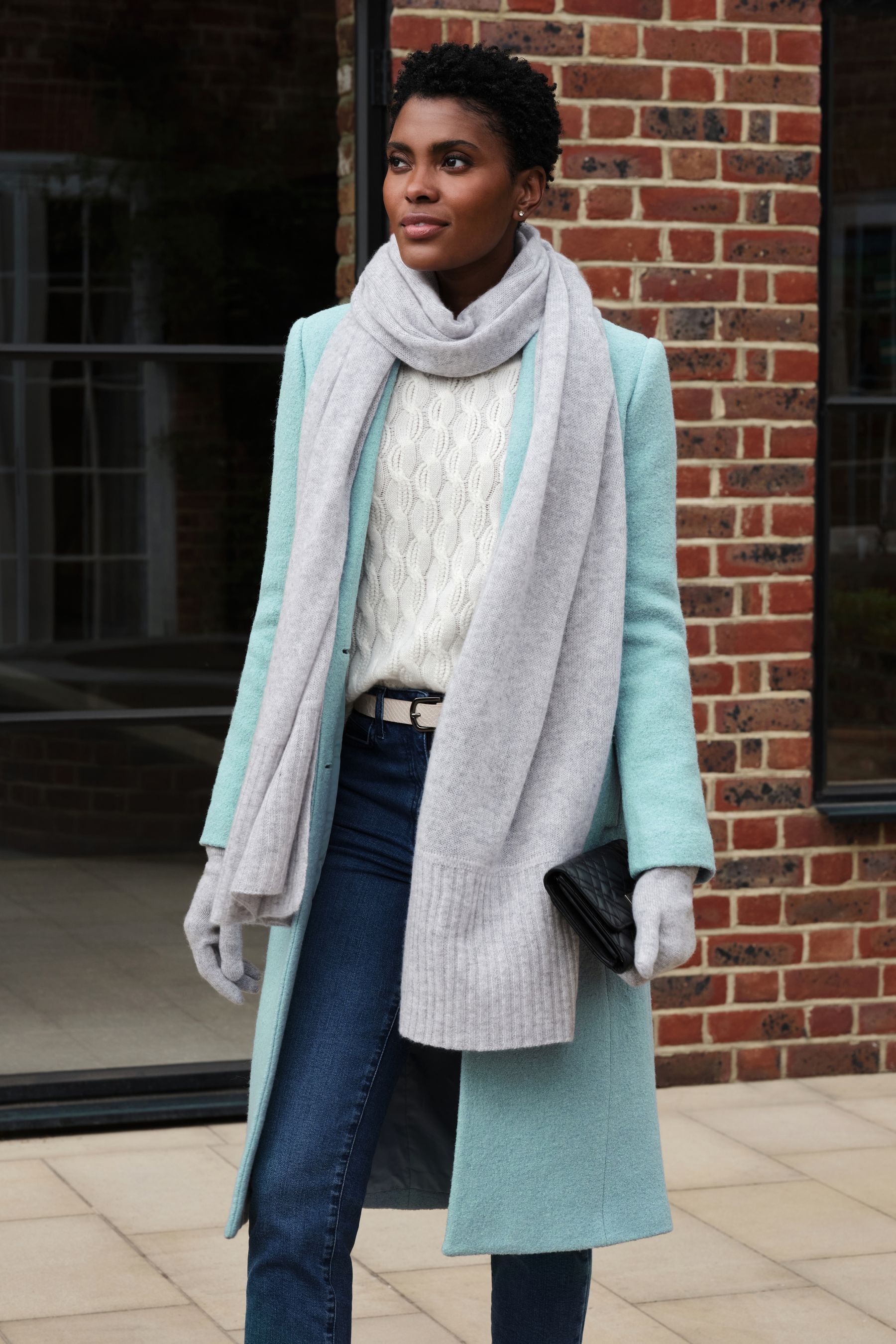 Grey cashmere scarf womens shop