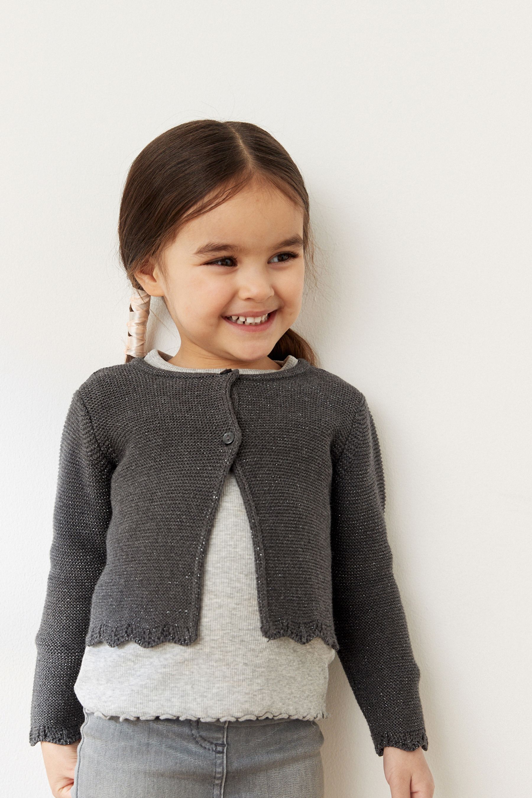 Grey sparkle cardigan hotsell