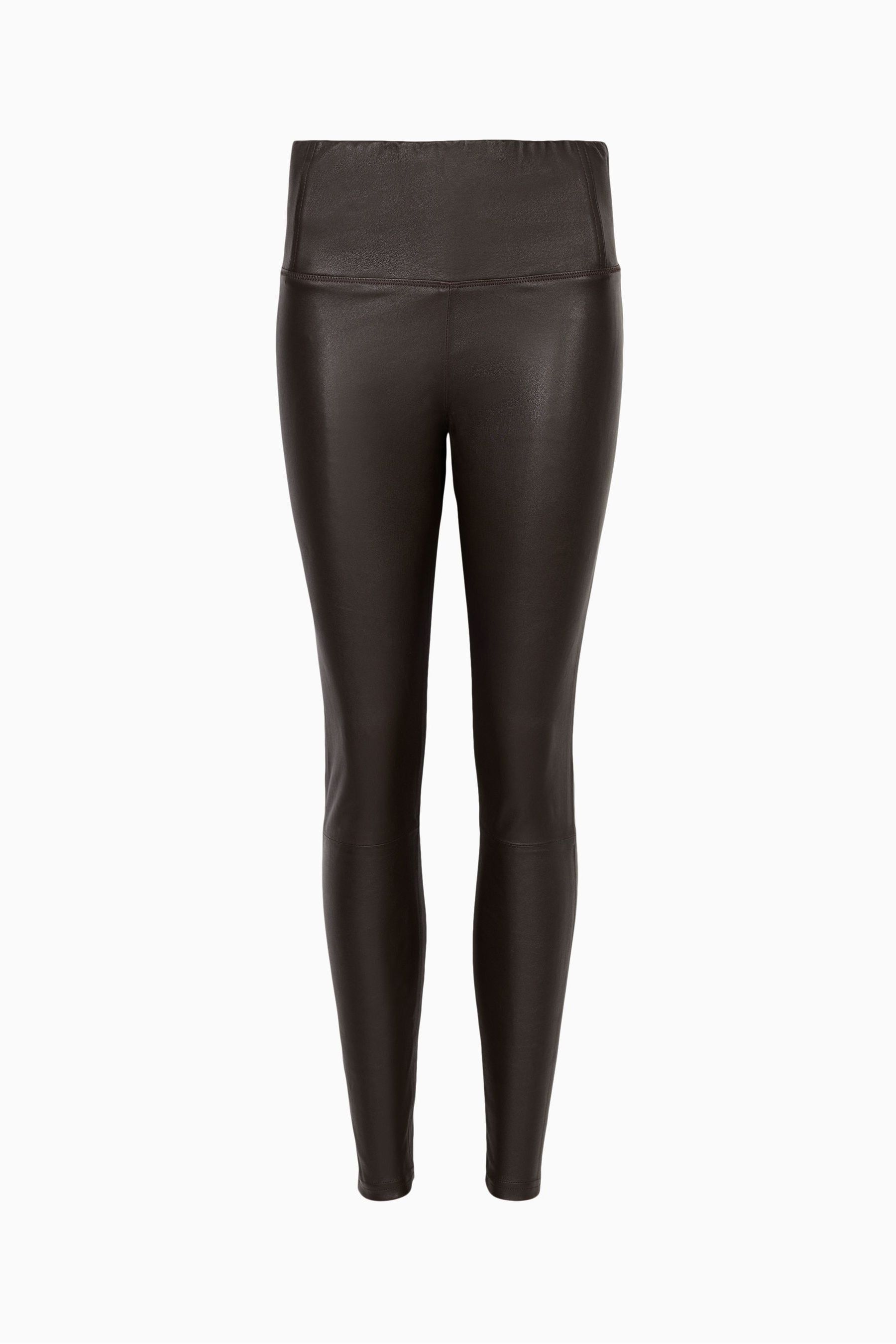 Buy AllSaints Brown Leather Cora Leggings from the Next UK online shop