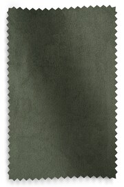 Dark Green Matte Velvet Blackout/Thermal Eyelet Curtains - Image 6 of 6