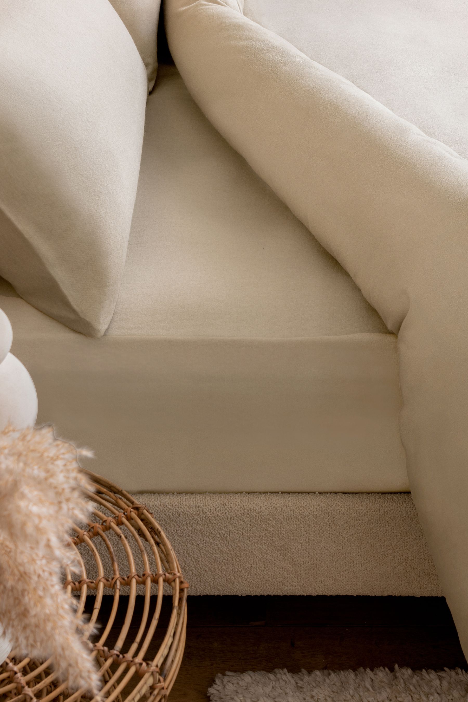 Buy Natural Brushed 100 Cotton Supersoft Deep Fitted Sheet from Next Ireland