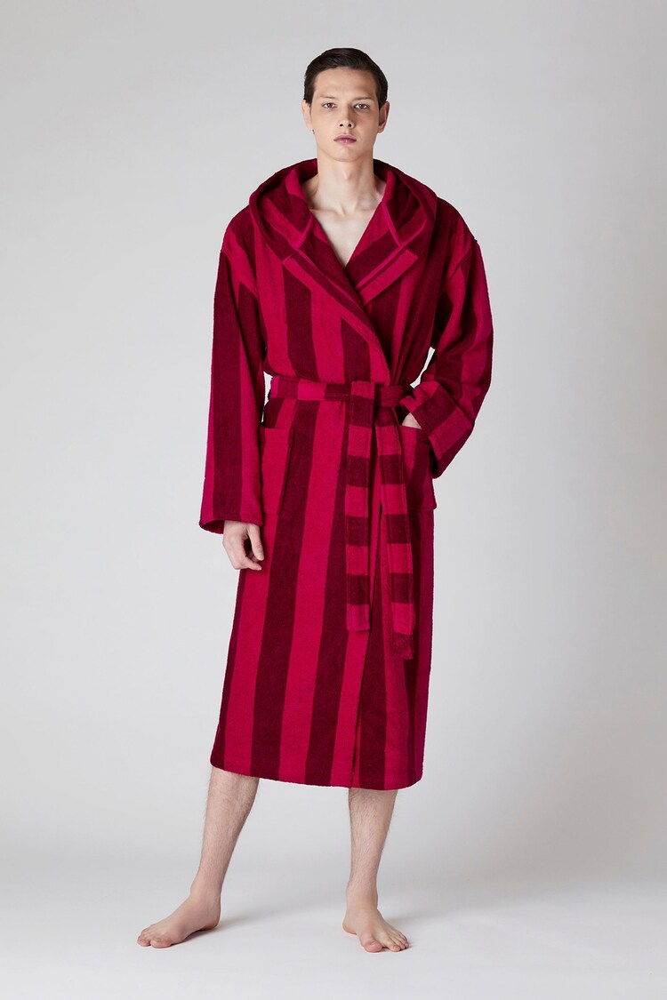 Buy Jasper Conran Bordeaux Red Stripe 100% Cotton Robe from the Next UK ...