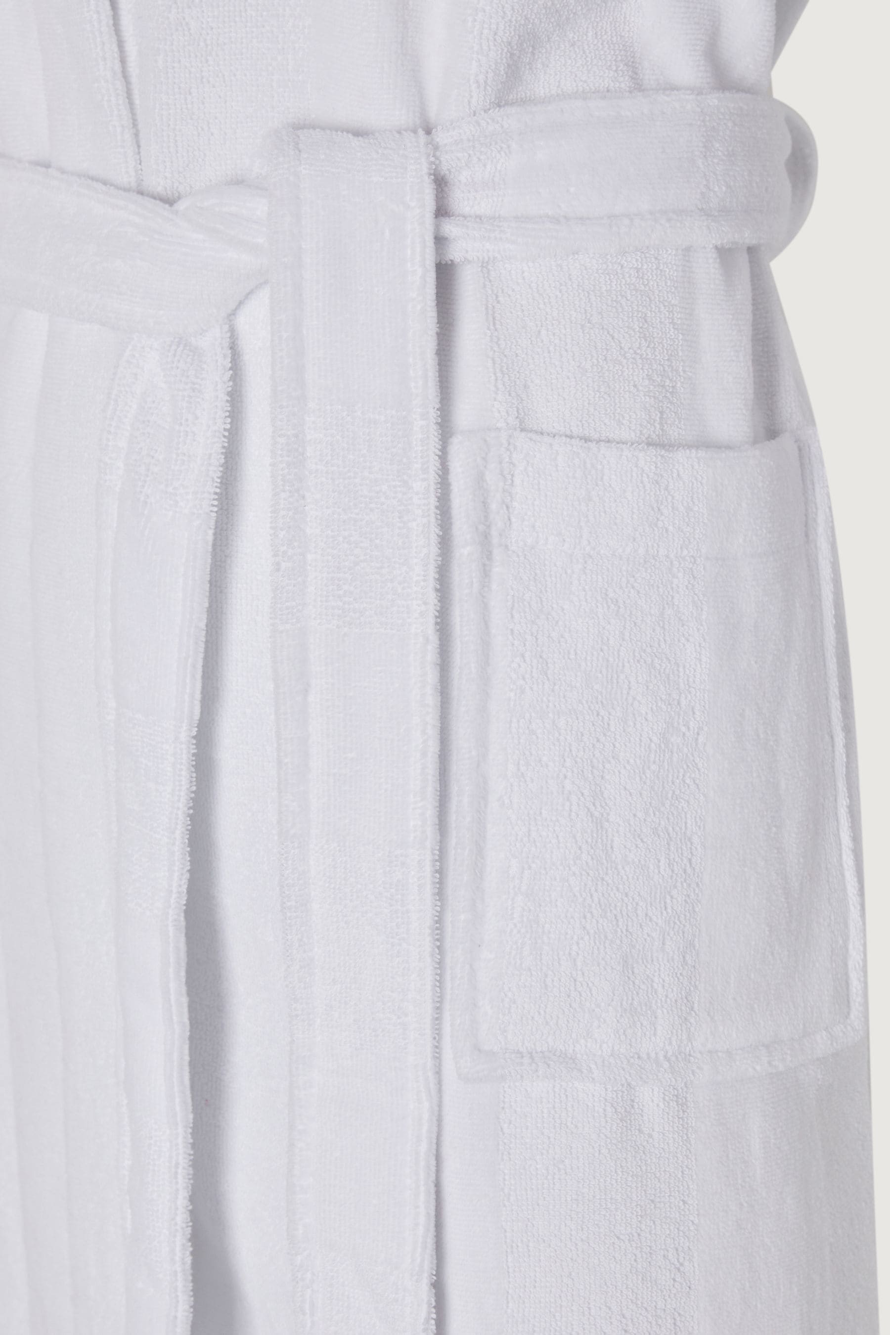 Jasper Conran White Stripe 100 Cotton Robe