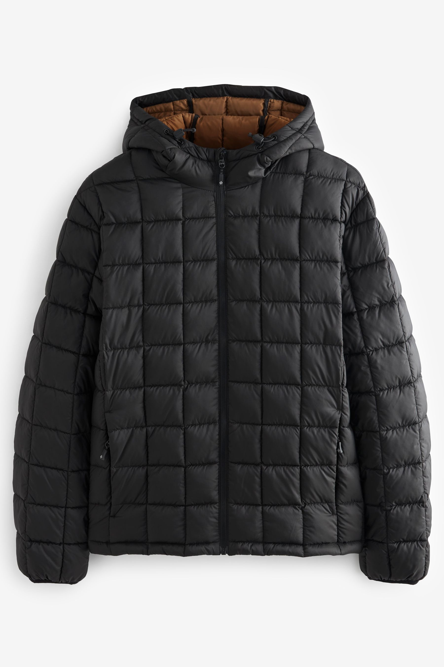Buy Black Shower Resistant Lightweight Square Quilted Jacket from Next Luxembourg