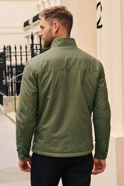 Khaki Green Borg Lined Shacket - Image 4 of 13