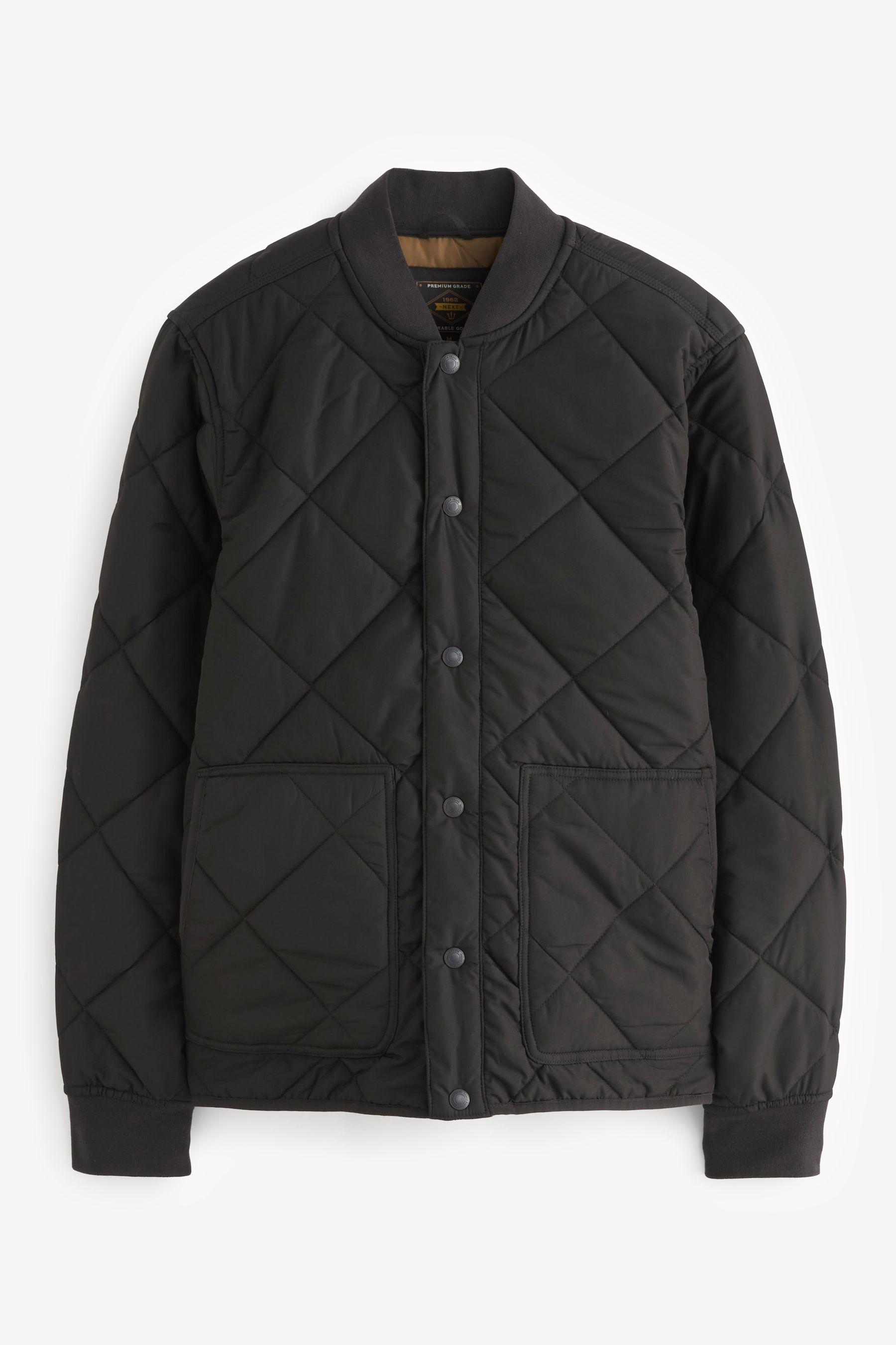 Buy Black Diamond Quilt Bomber Jacket from Next Luxembourg