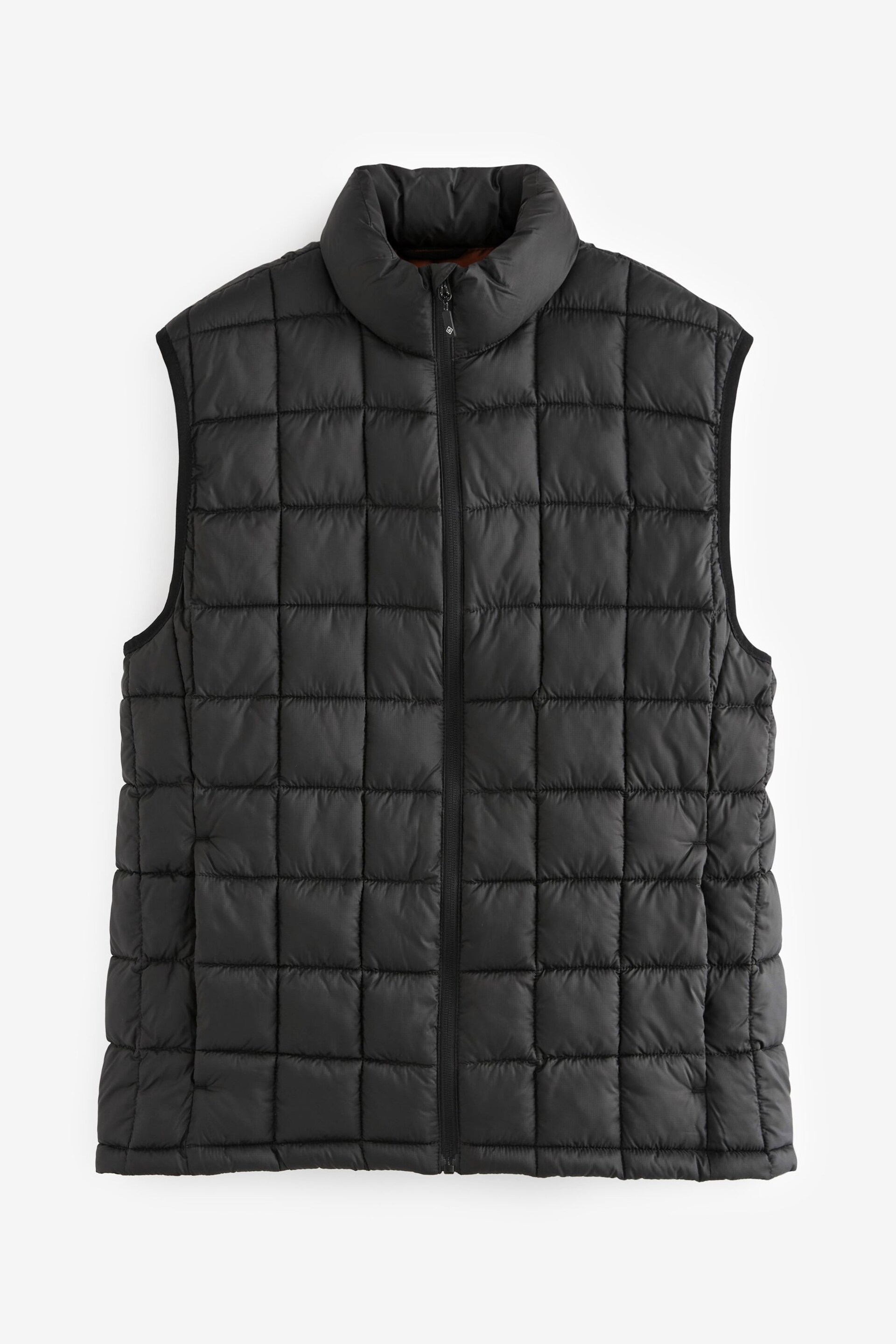 Black Lightweight Square Quilted Shower Resistant Gilet - Image 8 of 9