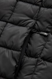 Black Lightweight Square Quilted Shower Resistant Gilet - Image 9 of 9