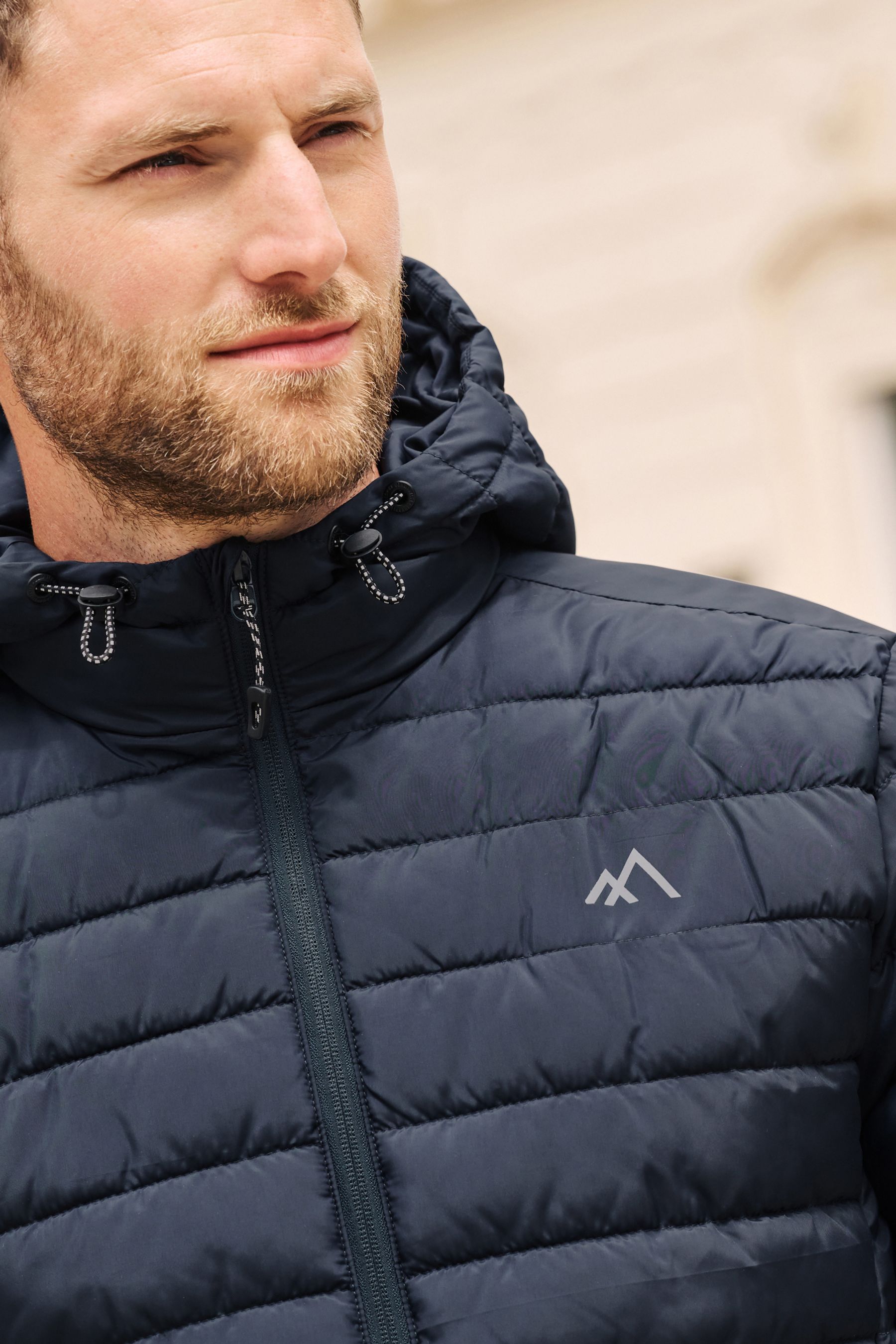 Buy Navy Blue Shower Resistant Lightweight Puffer Jacket from Next Luxembourg