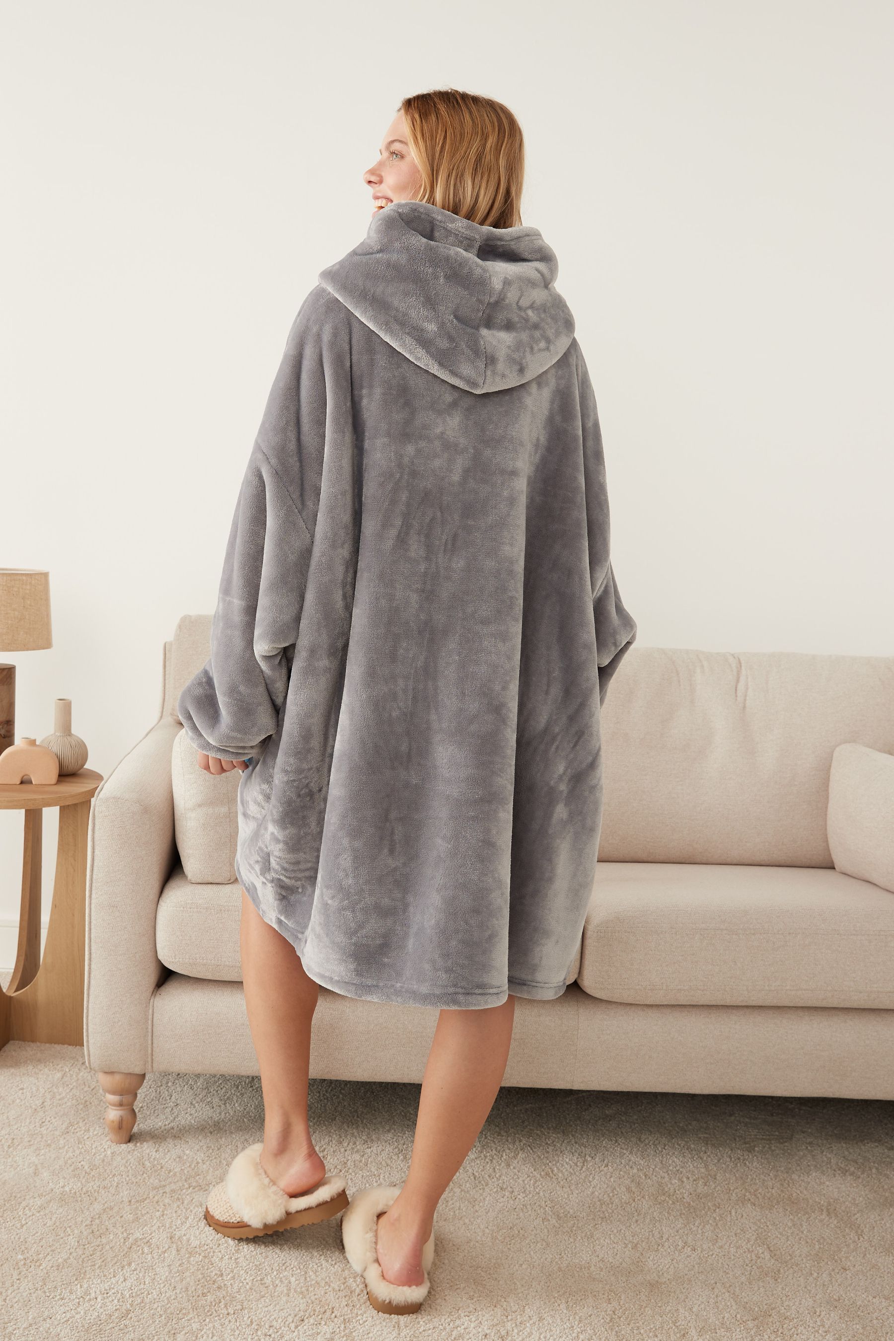Buy Ony Soft Cosy Fleece Extra Thick Oversized Blanket Hoodie from Next Ireland