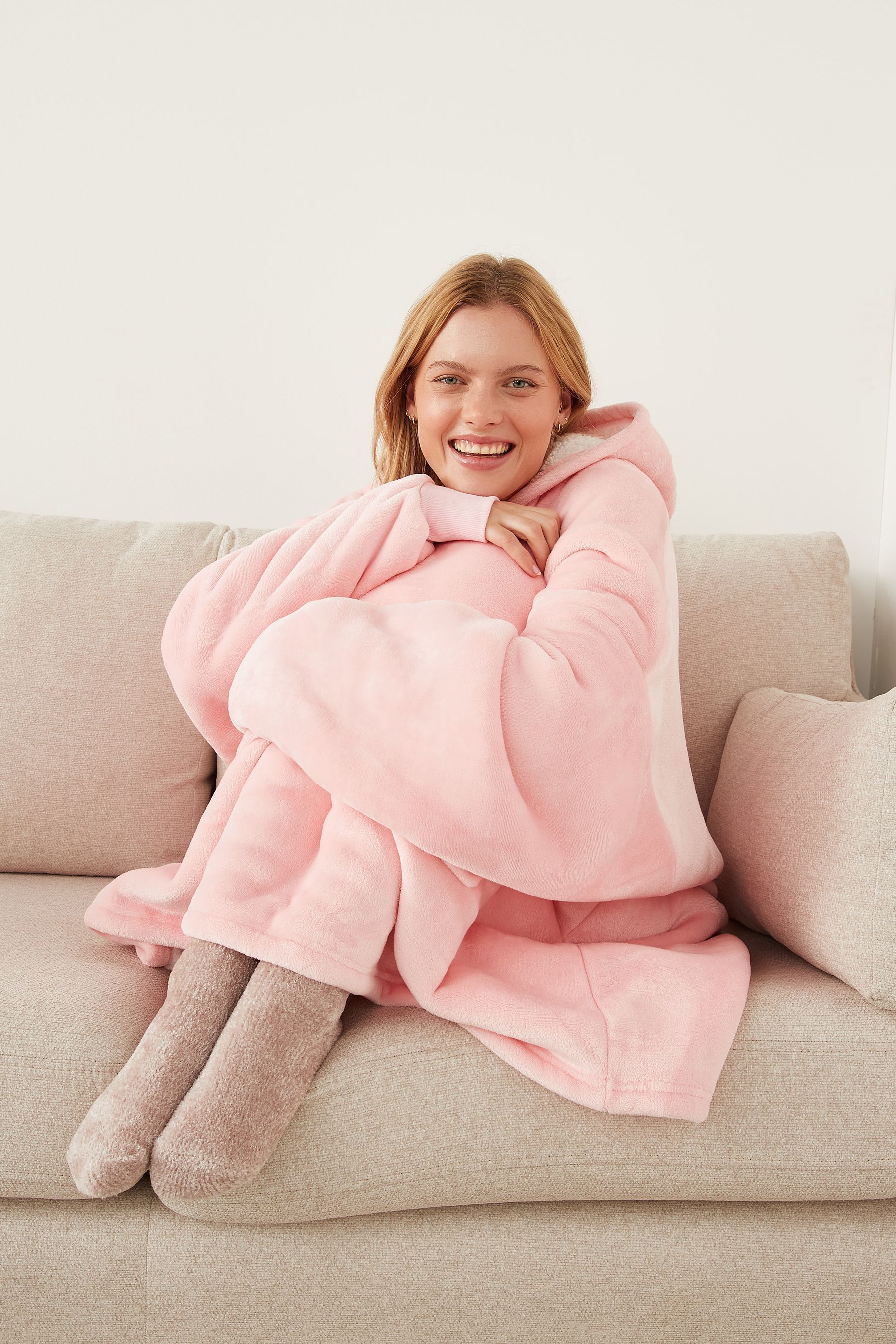 Buy Ony Soft Cosy Fleece Extra Thick Oversized Blanket Hoodie from the Next UK online shop