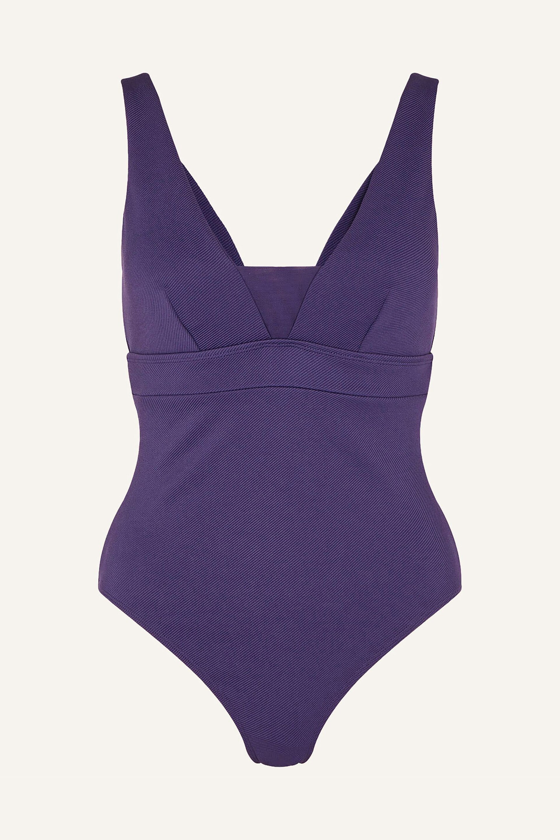 Accessorize Blue Lexi Ribbed Shaping Swimsuit - Image 4 of 4