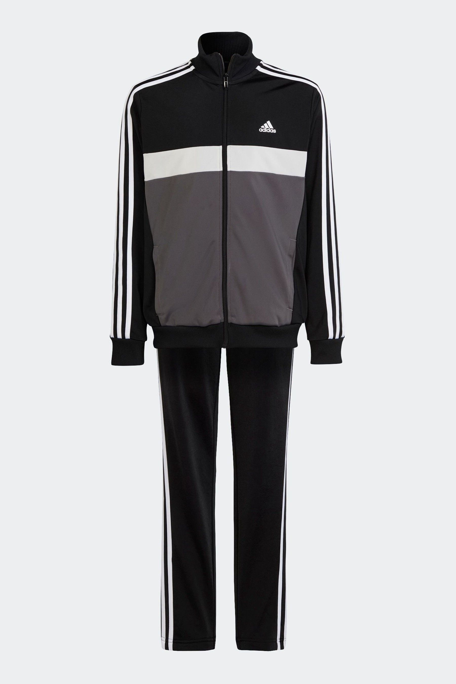 Buy adidas Black Sportswear Essentials 3 Stripes Tiberio Tracksuit from the Next UK online shop