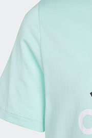 adidas Green Sportswear Essentials Two-Colour Big Logo Cotton T-Shirt - Image 4 of 5
