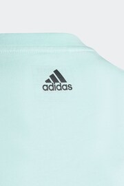 adidas Green Sportswear Essentials Two-Colour Big Logo Cotton T-Shirt - Image 5 of 5
