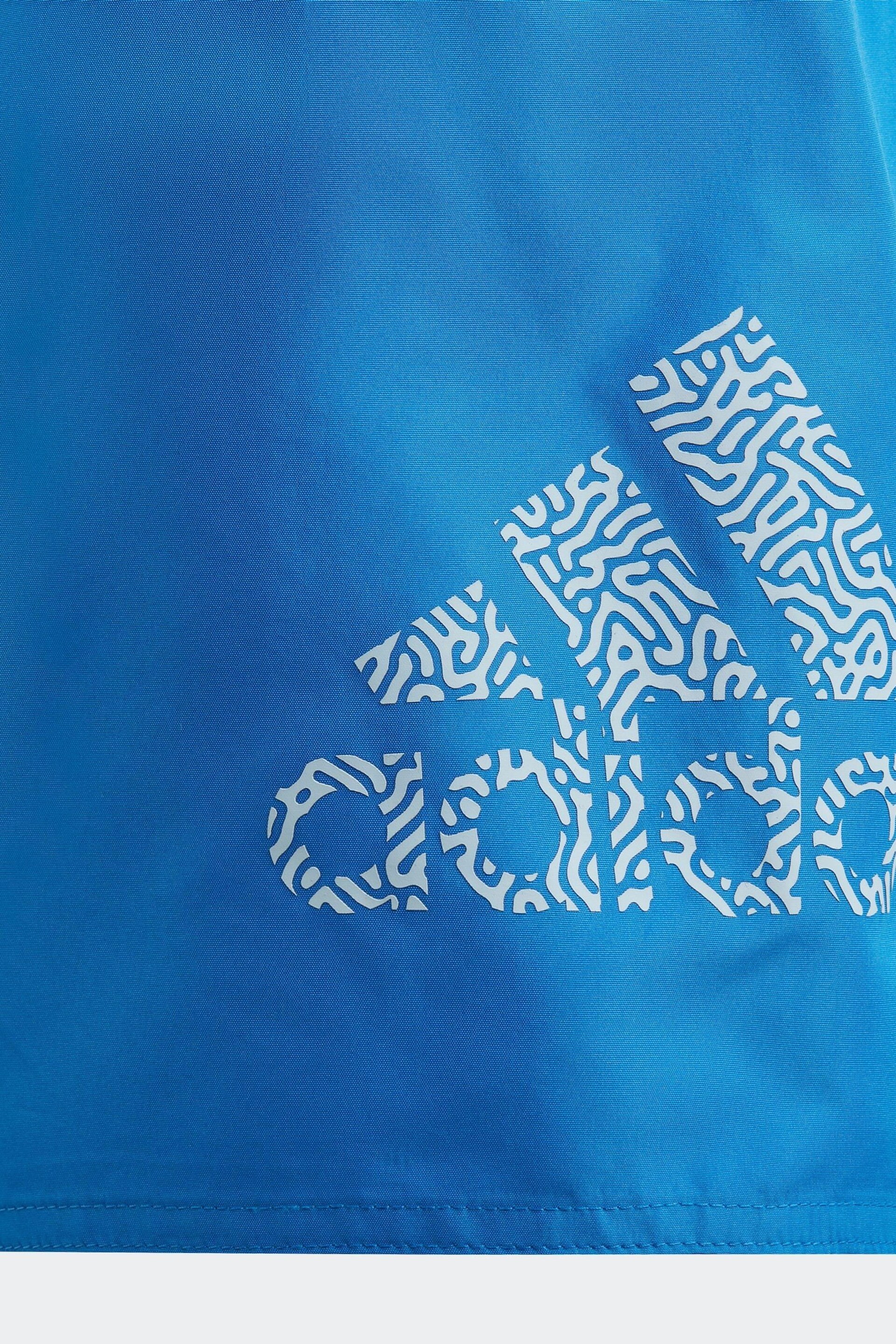 adidas Blue Performance Logo Clx Swim Shorts - Image 5 of 5
