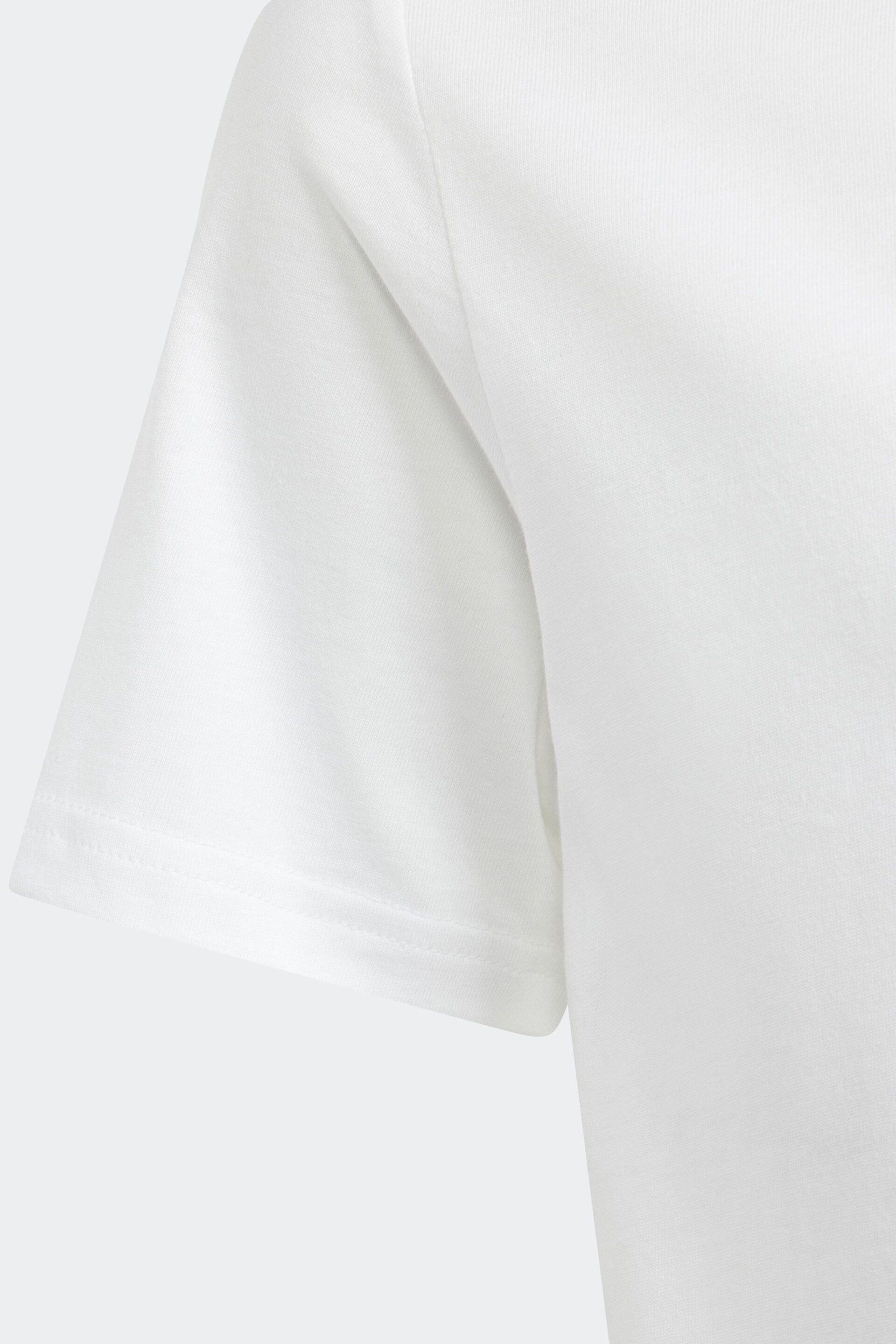 adidas White Sportswear Essentials Small Logo Cotton T-Shirt - Image 5 of 6
