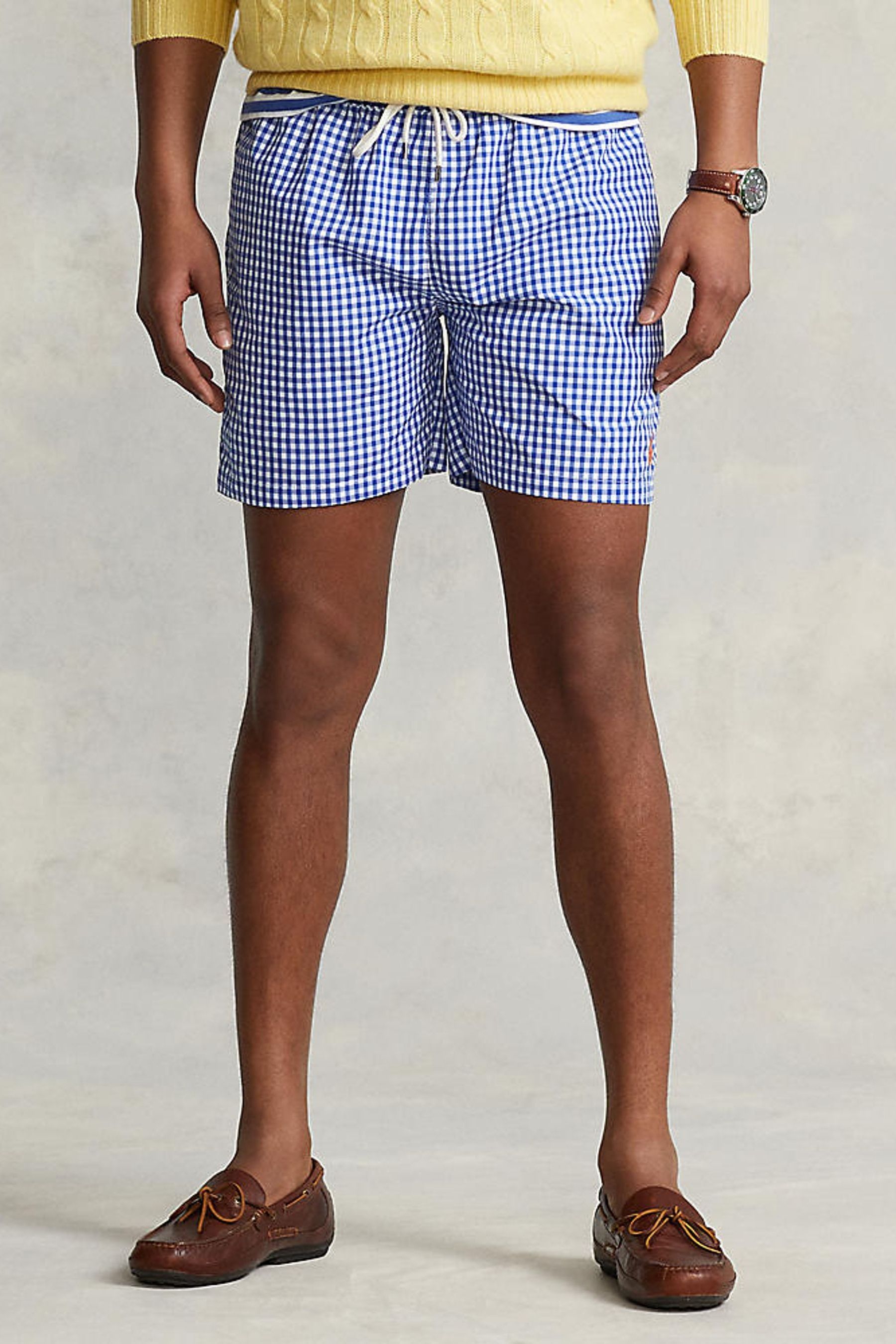 Ralph lauren gingham swim shorts clearance