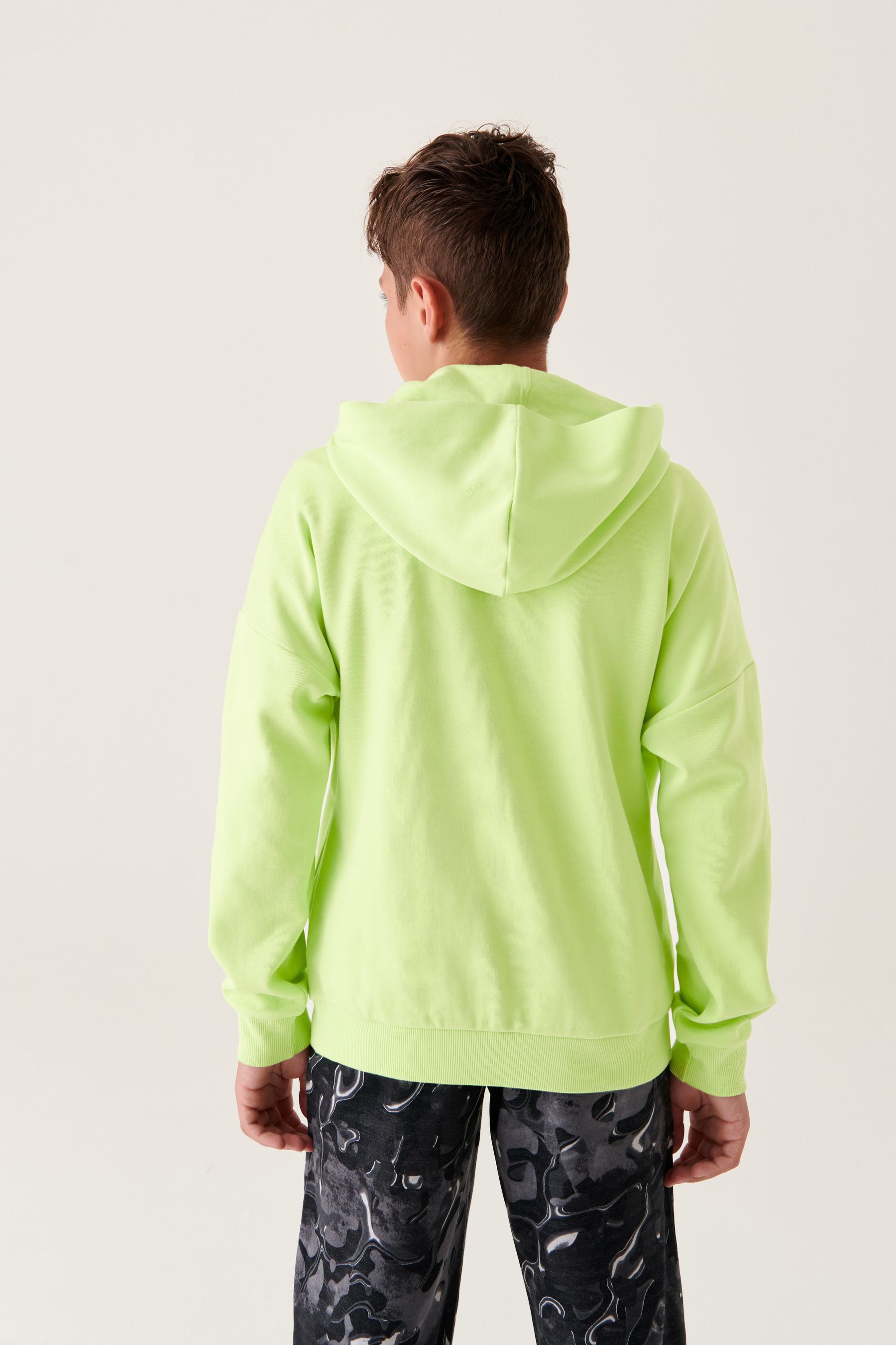 Neon green adidas hoodie top