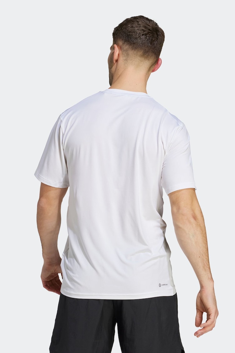 adidas White Train Essentials Stretch Training T-Shirt - Image 2 of 6