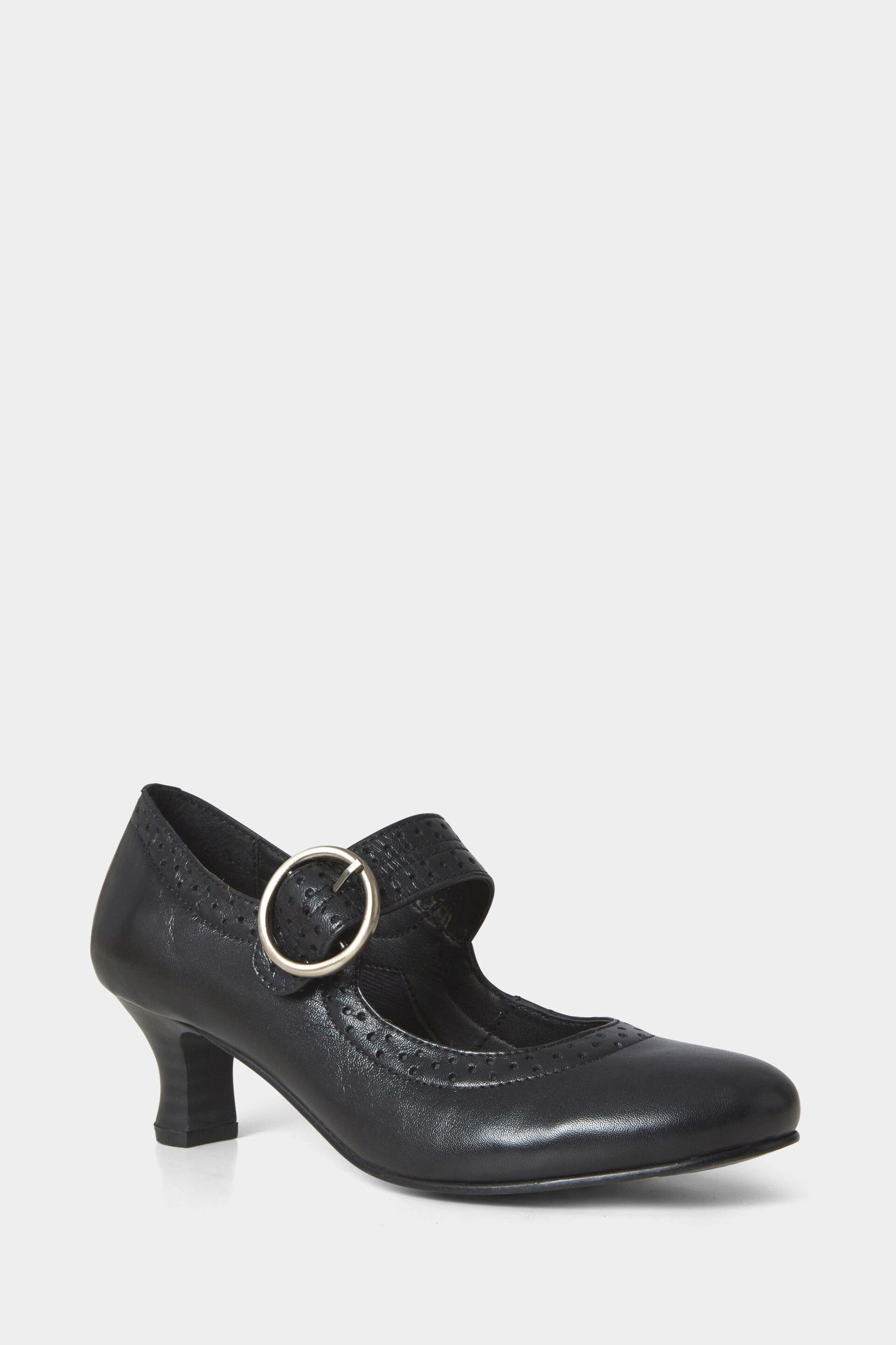 Joe Browns Black Mimi Leather Mary Jane Shoes - Image 2 of 4