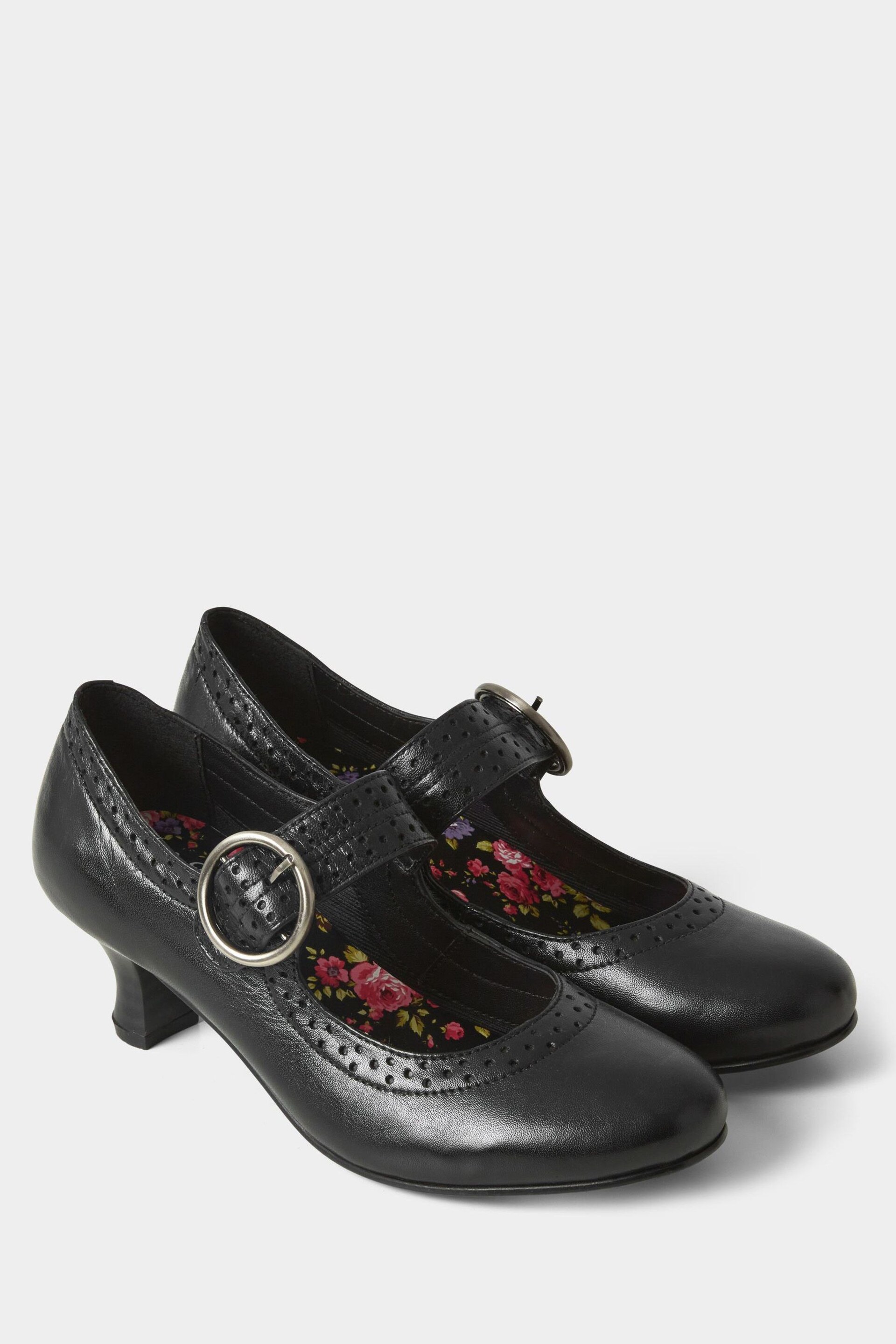 Joe Browns Black Mimi Leather Mary Jane Shoes - Image 3 of 4