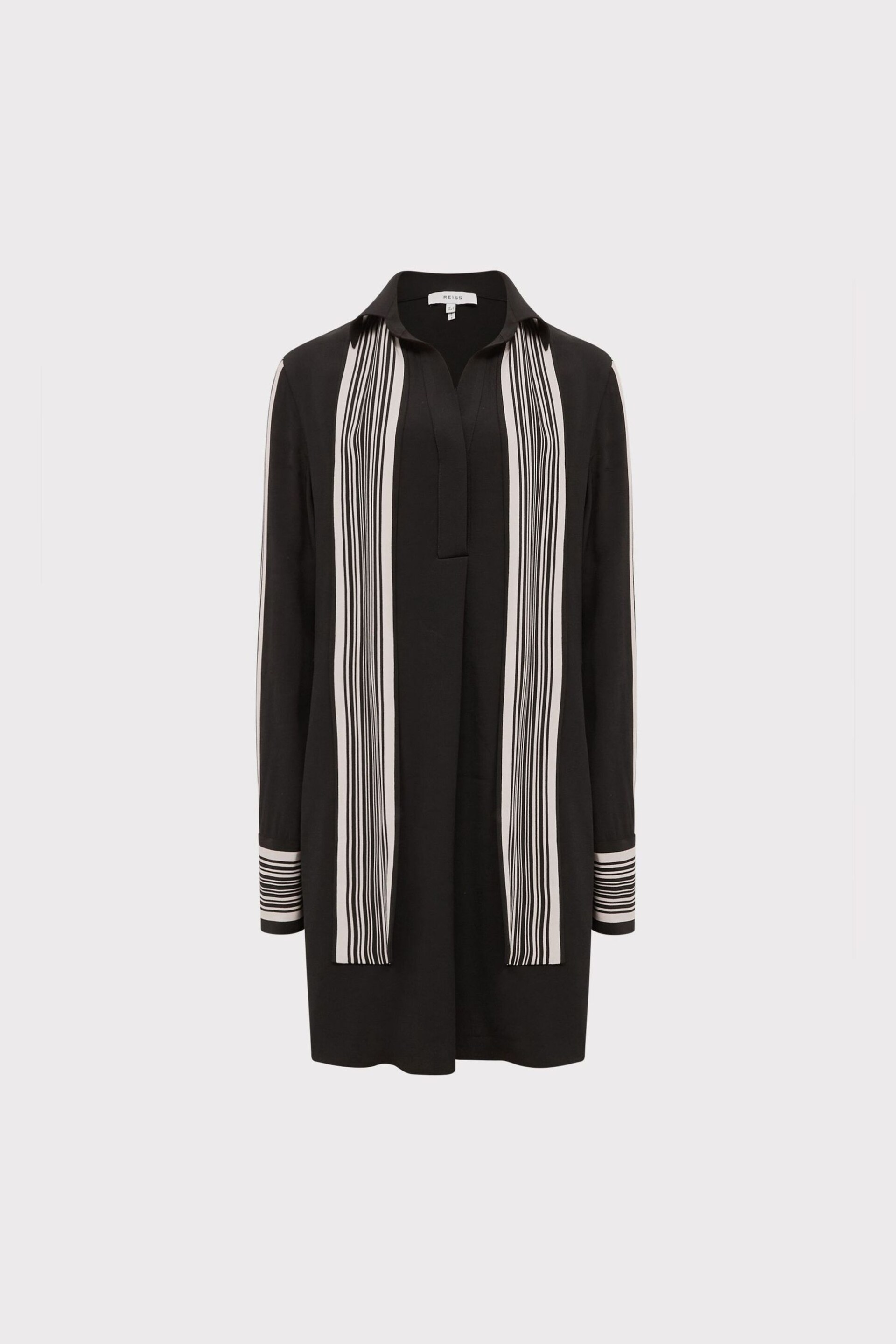 Reiss Black Ellie Side Stripe Mini Dress - Image 2 of 9