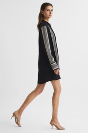Reiss Black Ellie Side Stripe Mini Dress - Image 3 of 9