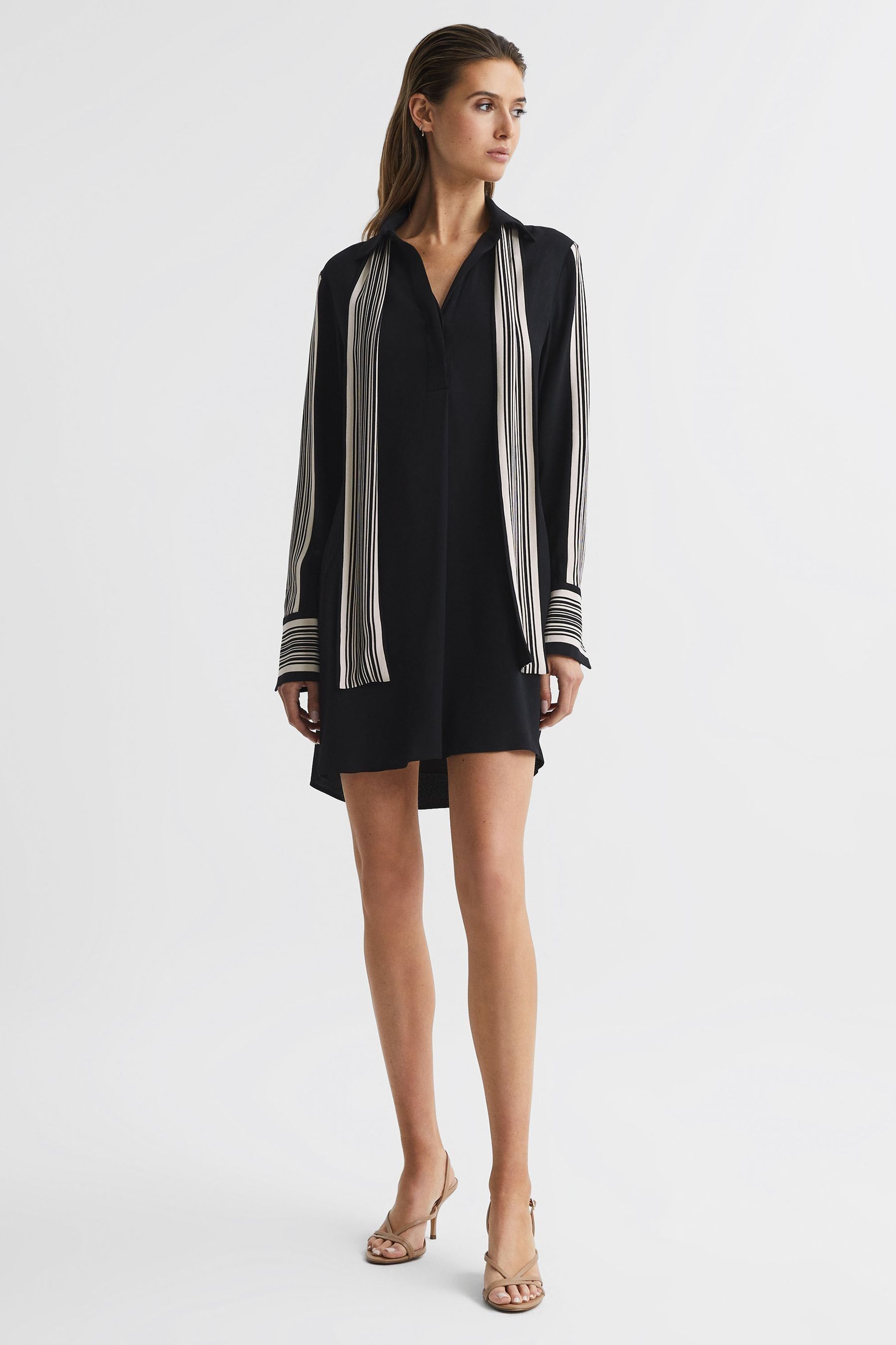 Buy Reiss Black Ellie Side Stripe Mini Dress from the Next UK online shop