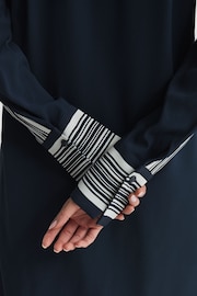 Reiss Navy Ellie Side Stripe Mini Dress - Image 6 of 8