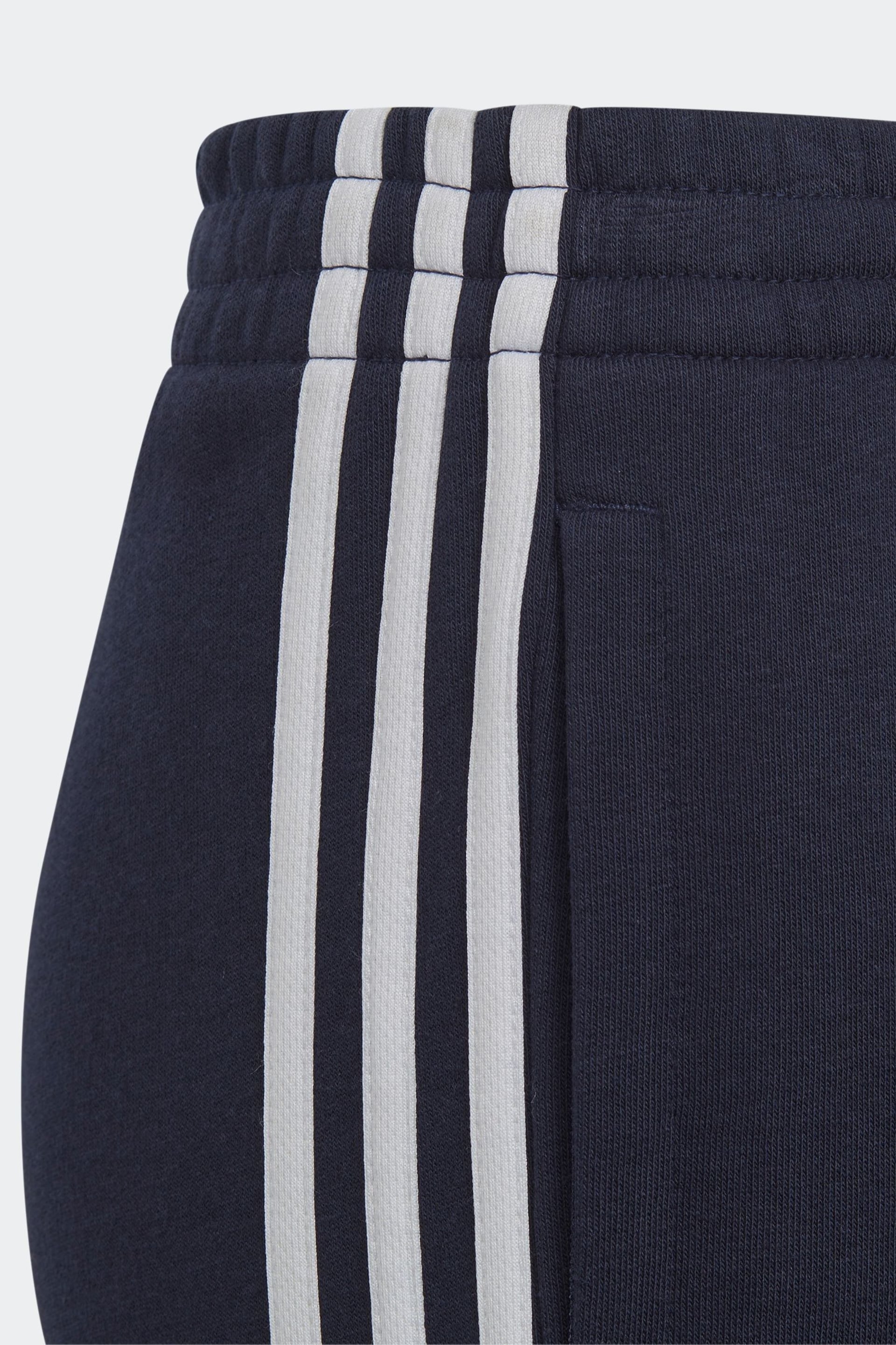 adidas Blue Sportswear Essentials 3-Stripes Fleece Joggers - Image 3 of 5