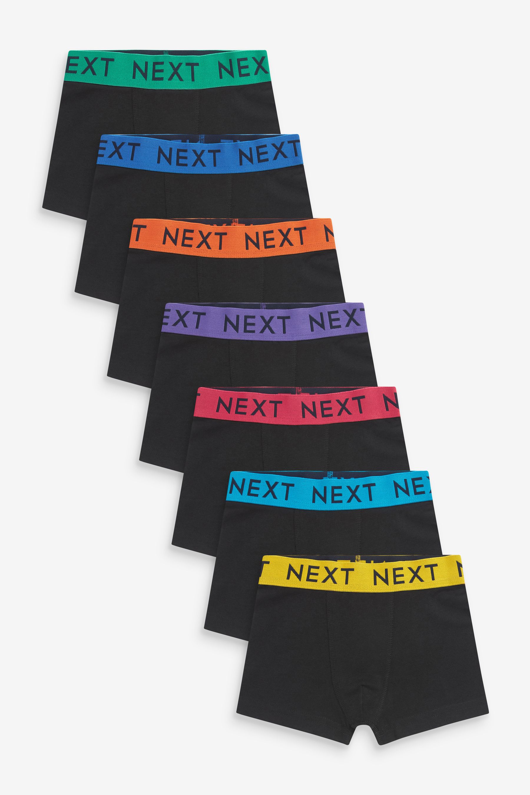Buy Black w Bright Waistband Trunks 7 Pack 2 16yrs from the Next UK online shop