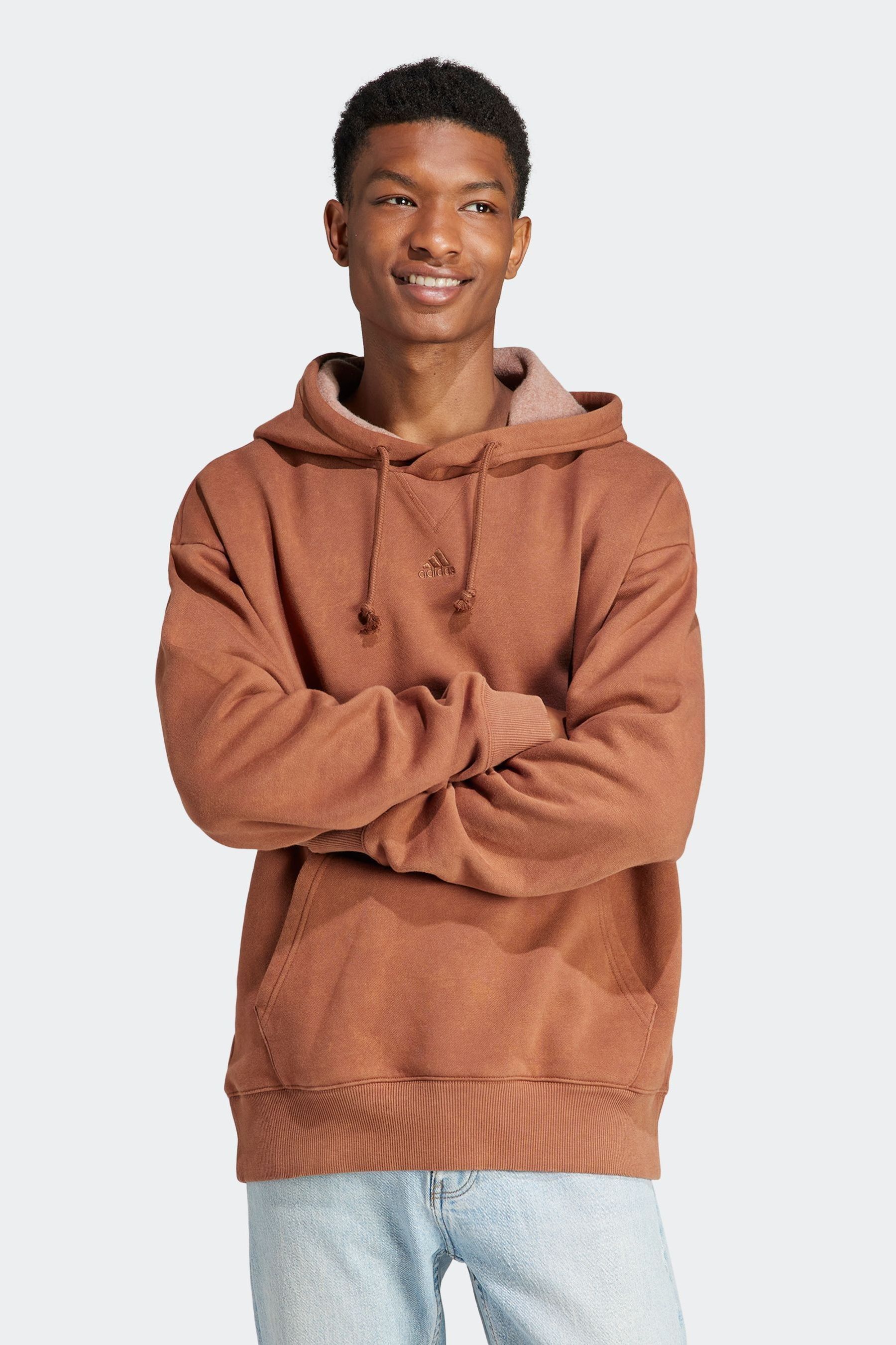 Buy adidas Brown Sportswear Garment Wash Hoodie from Next Luxembourg