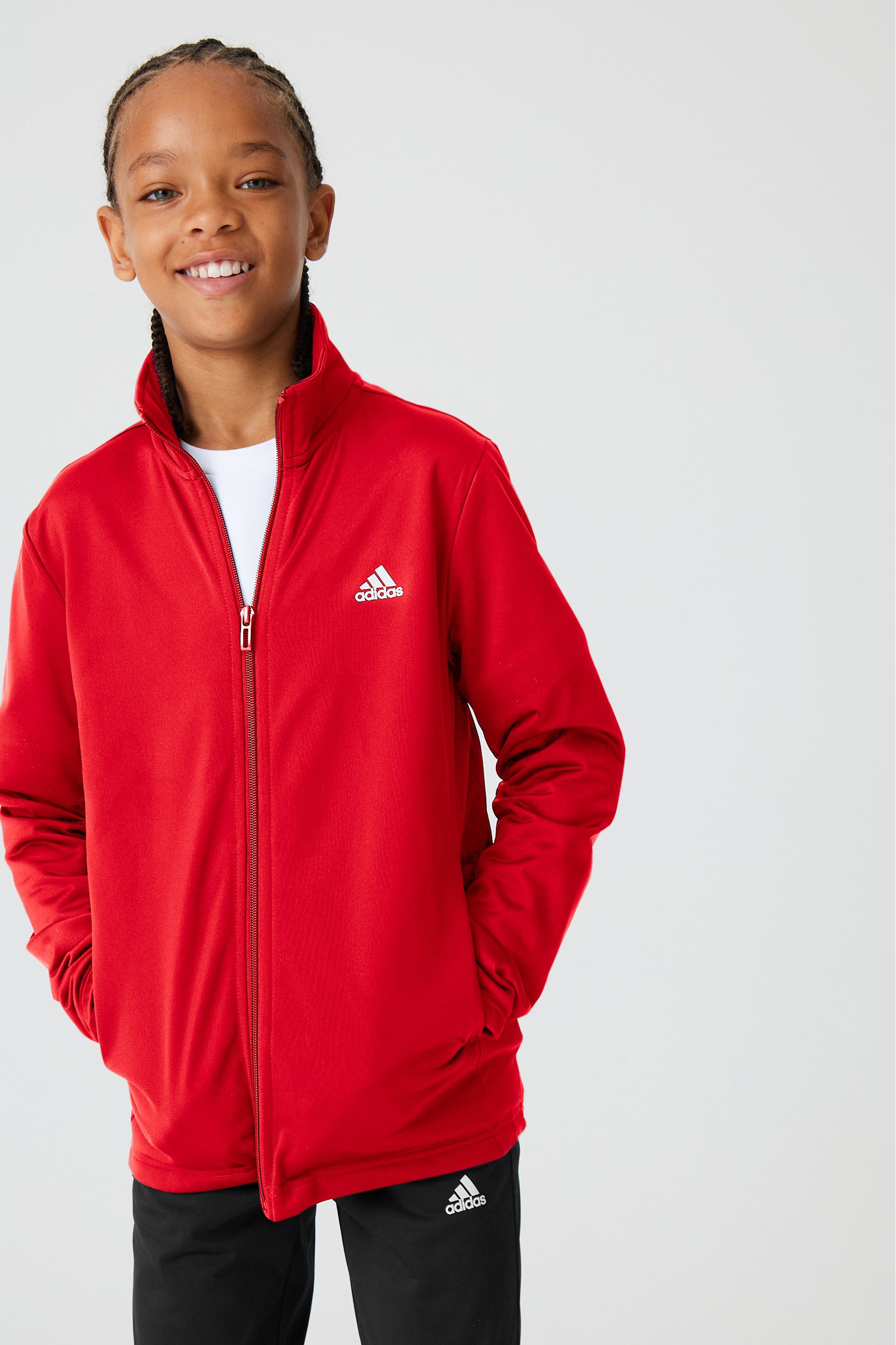 adidas Red Essentials Big Logo Tracksuit
