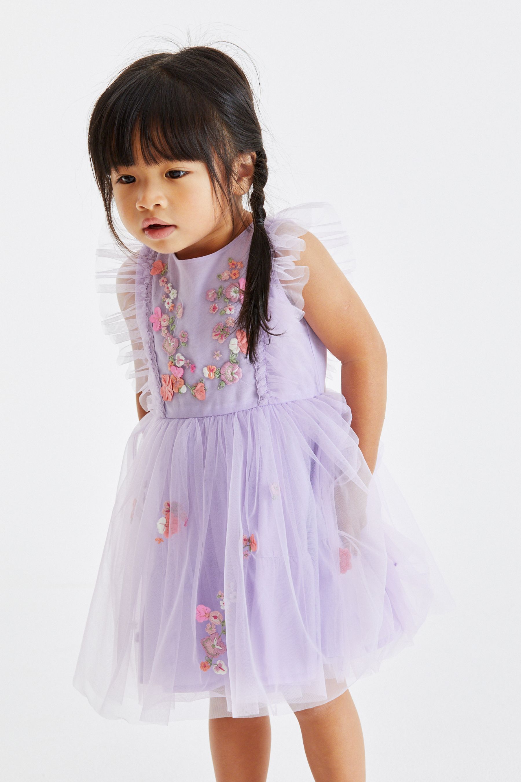 Buy Lilac Purple Mesh Party Dress 3mths 8yrs from Next Luxembourg