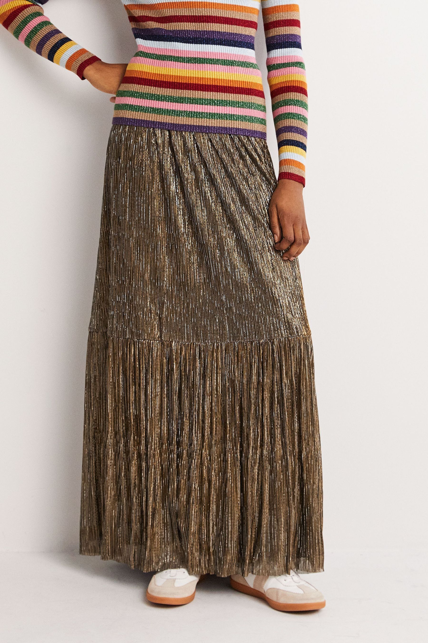 Metallic maxi skirt uk outlet