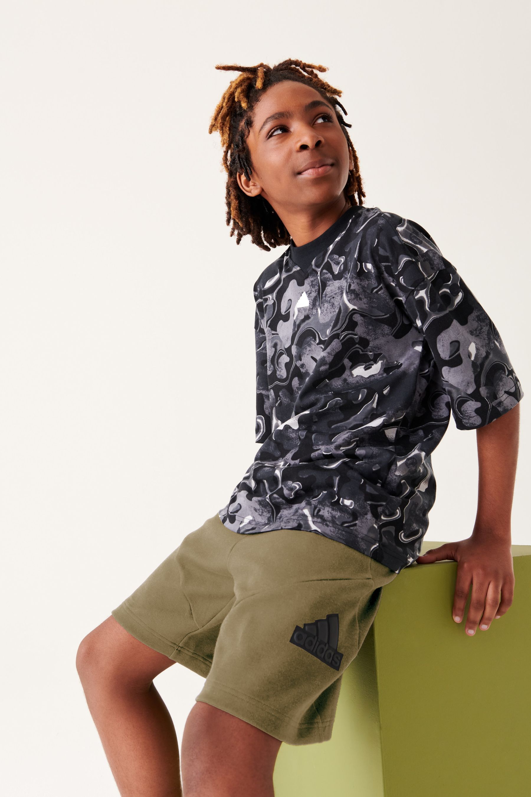 Buy adidas Green Dark Sportswear Future Icons Logo 8 Inch Shorts from the Next UK online shop
