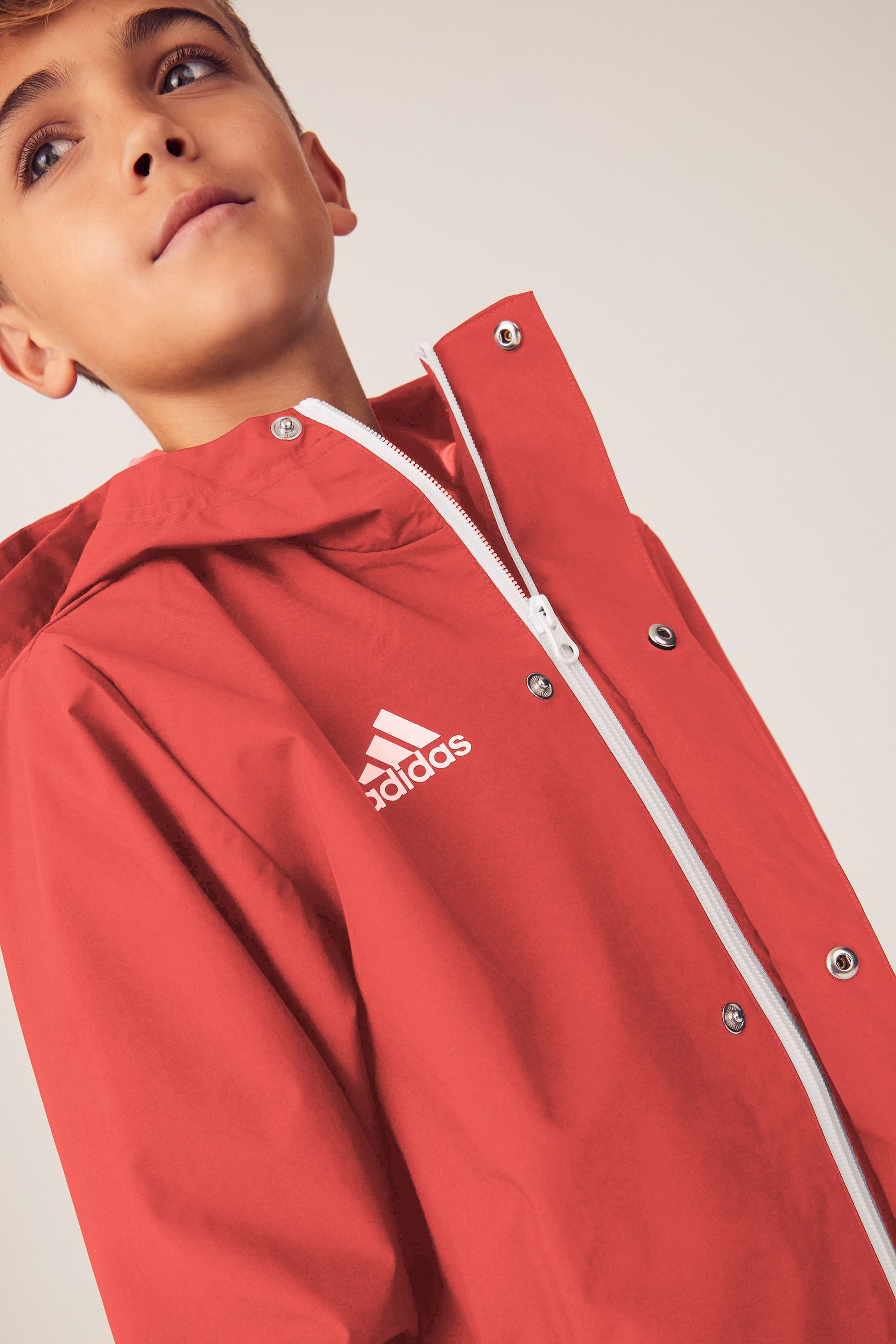 Adidas rain jacket red top