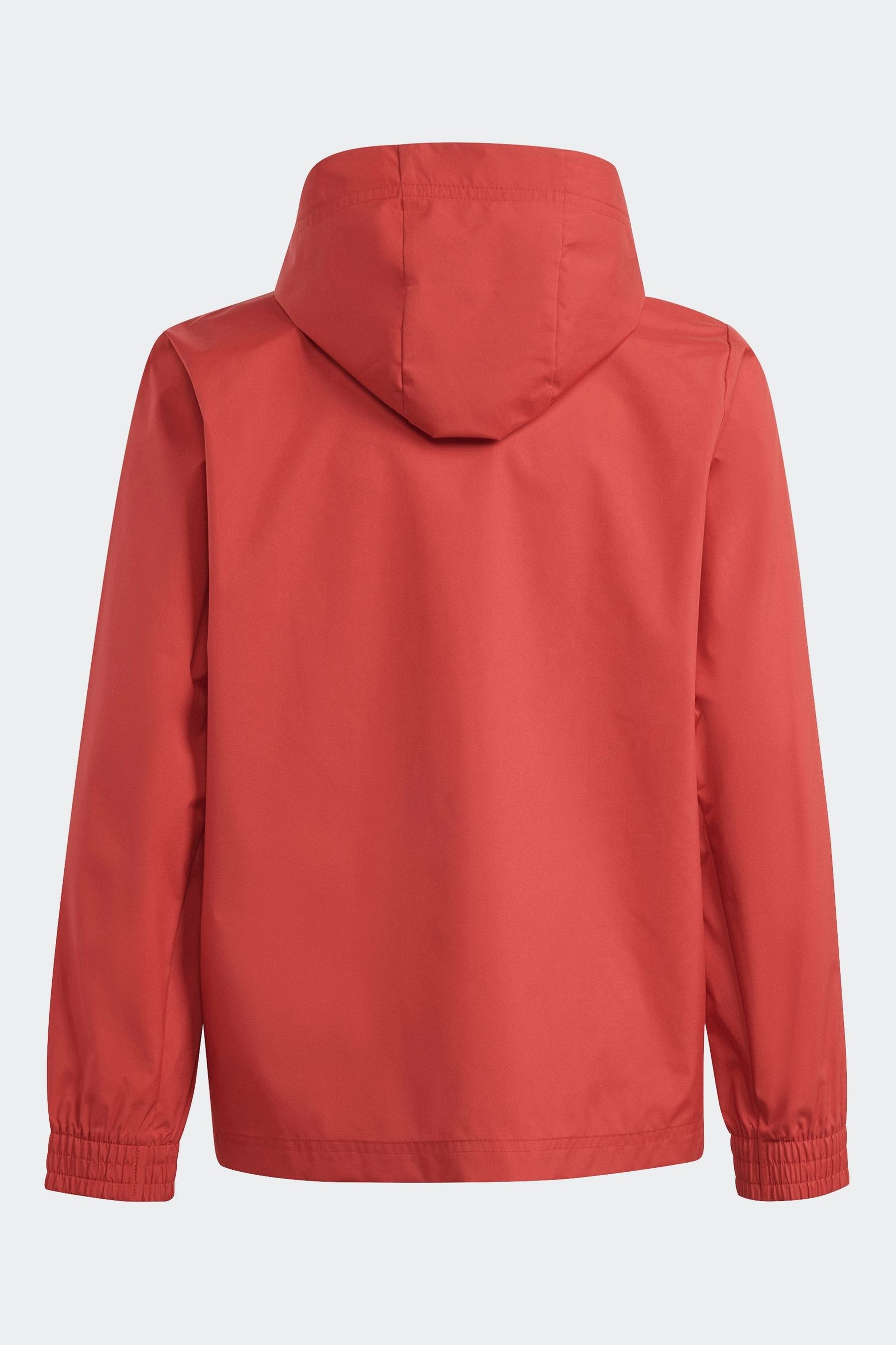 Red adidas rain jacket on sale