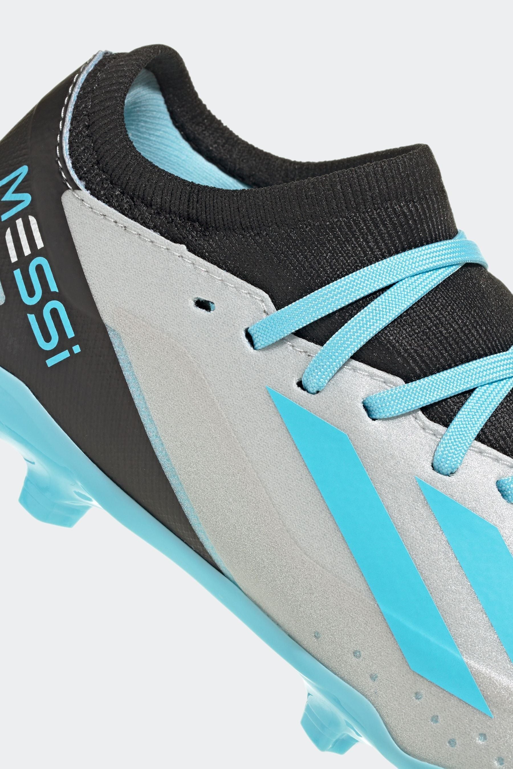 Buy adidas Silver Kids X Crazyfast Messi.3 Firm Ground Football Boots from Next Luxembourg
