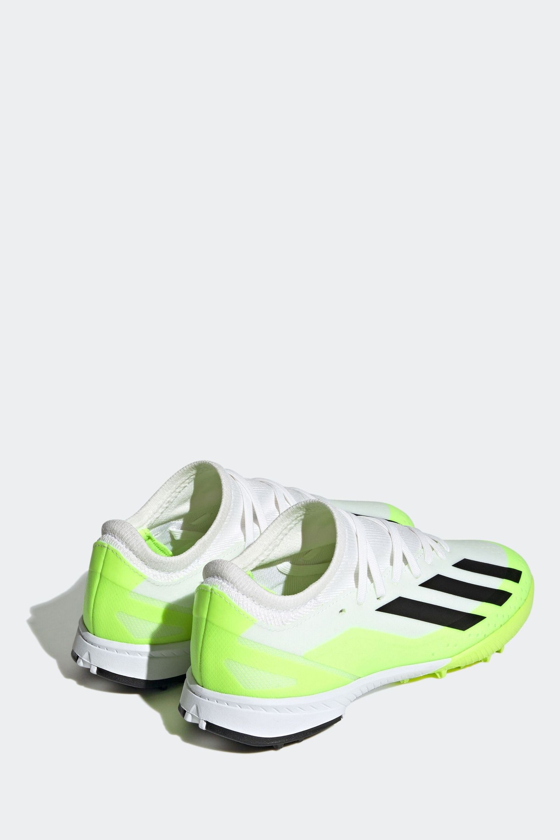 adidas White/Black Kids Sport Performance X Crazyfast.3 Turf Boots - Image 3 of 9