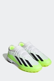 adidas White/Black Kids Sport Performance X Crazyfast.3 Turf Boots - Image 4 of 9