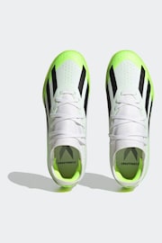 adidas White/Black Kids Sport Performance X Crazyfast.3 Turf Boots - Image 6 of 9