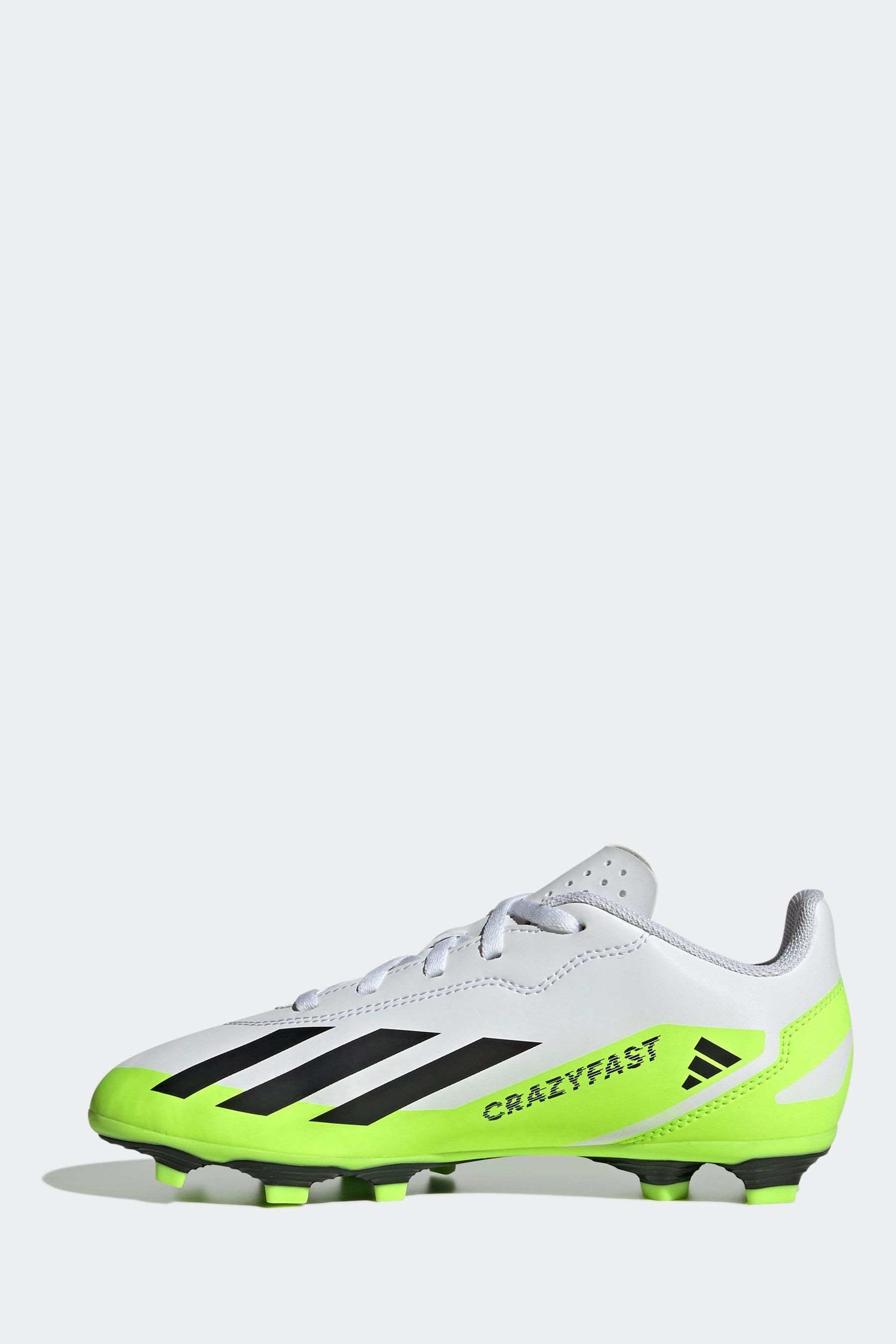 Buy adidas White Black X Crazyfast.4 Flexible Ground Football Boots from Next Luxembourg