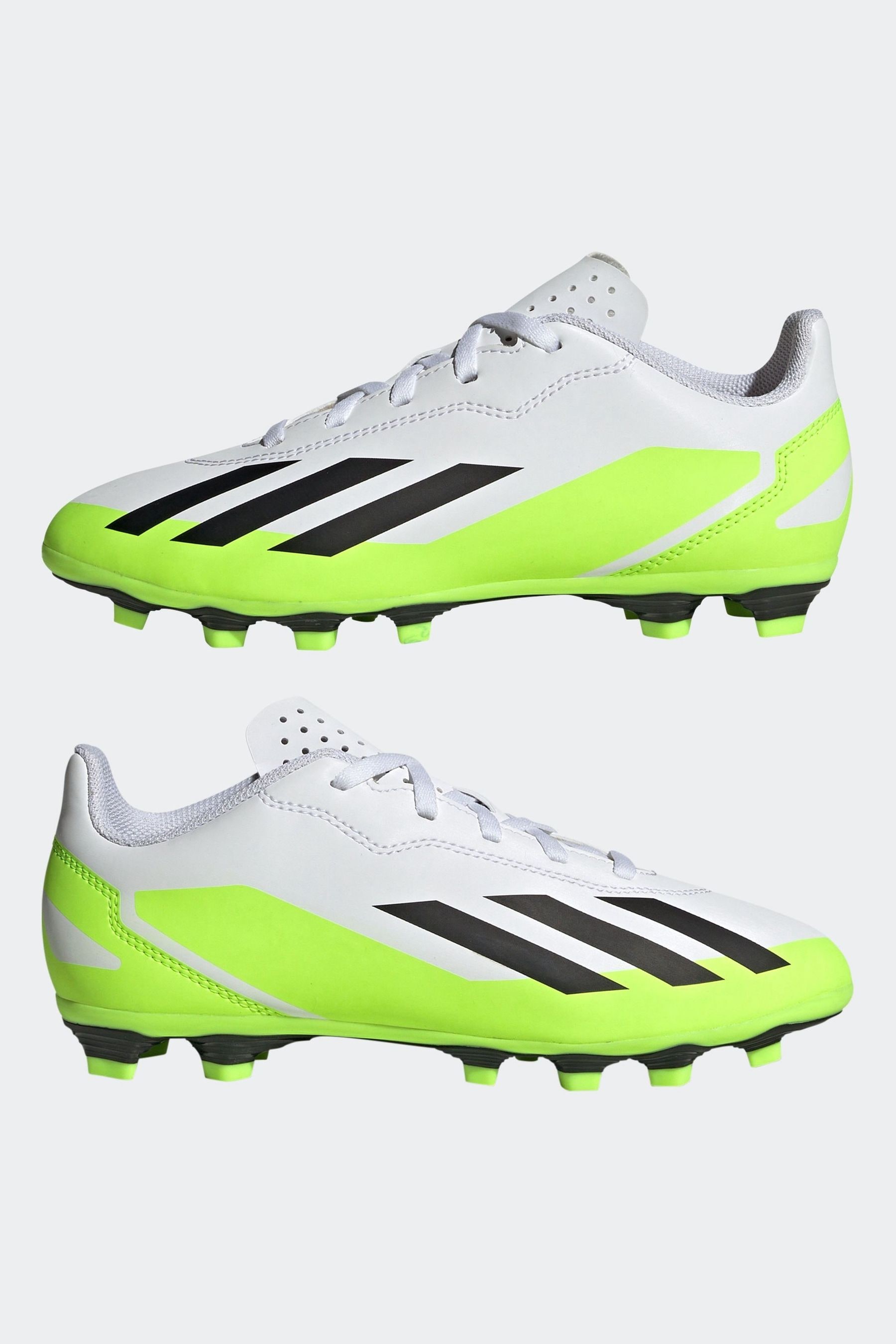 Buy adidas White Black X Crazyfast.4 Flexible Ground Football Boots from Next Luxembourg