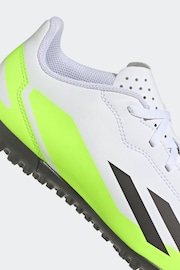 adidas White/Black Football Sport Performance Kids X Crazyfast 4 Turf Boots - Image 8 of 9