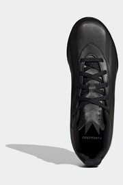 adidas Black Football Sport Performance Kids X Crazyfast 4 Turf Boots - Image 6 of 9